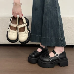 Platform Comfortable Mary Jane Shoes Women 2026 One