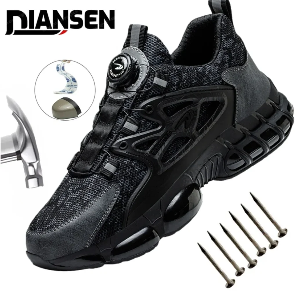 Plus Size Indestructible Work Sneakers Steel Toe Anti-Smash