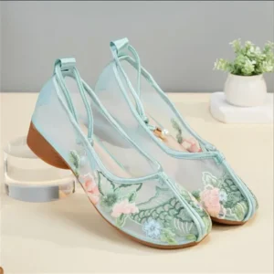 Popular Sandals Mesh Shoes Embroidered Modern Breathable Antique