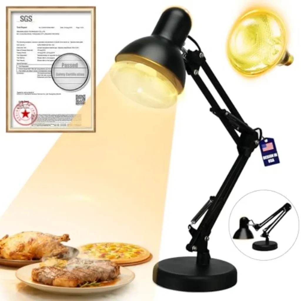 Portable Food Heat Lamp – [Foldable Design] [3S