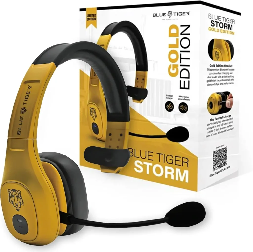 Premium Trucker Bluetooth Headset Mic, 30H Talk Time,