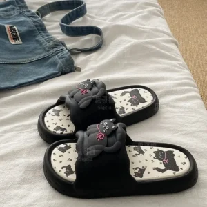 Printting Cute Bear Women Slippers Summer Indoor Soft