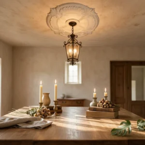 Round PU Ceiling Medallion Ornate Decorative Ceiling Medallion