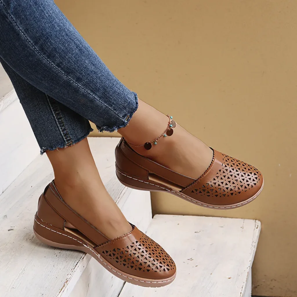 Single Shoes Women Hollowed Out Wedge Women’s Shoes
