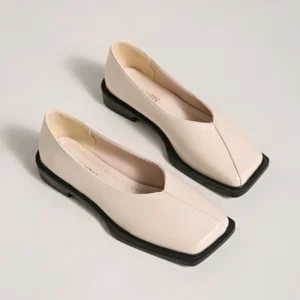 Slip-on Block Heel Single Shoes Fashion Square Toe