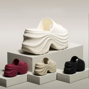 Solid Color EVA Platform Slippers Women Thick Sole