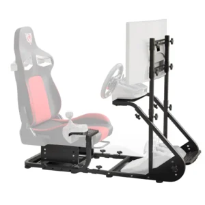 Stable Racing Wheel Cockpit Powder-Coated Steel Frame Compatible