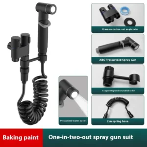 Stainless Steel Household Toilet Spray Gun Handheld Bidet