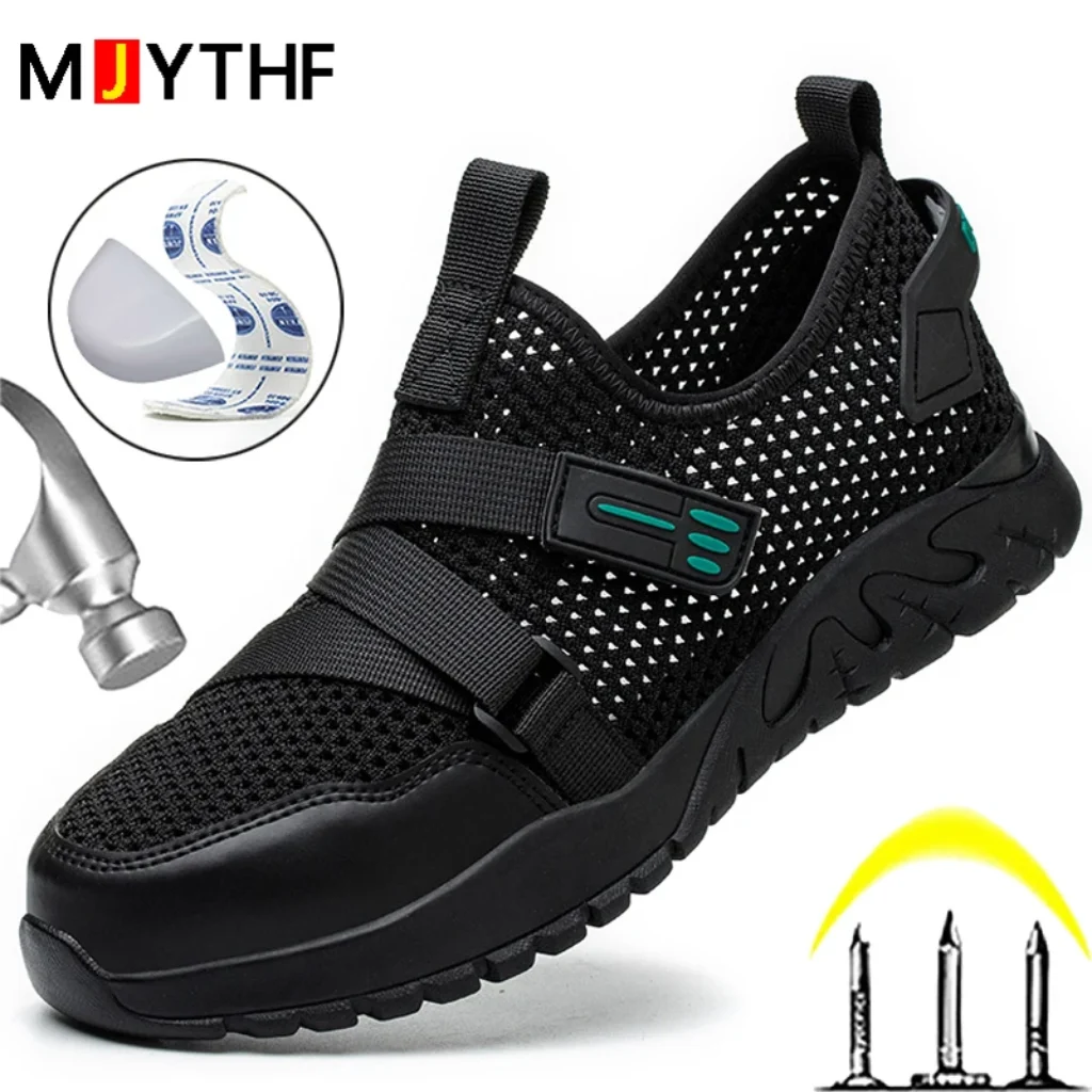 Summer Mesh Work Sneakers Men Safety Shoes Composite