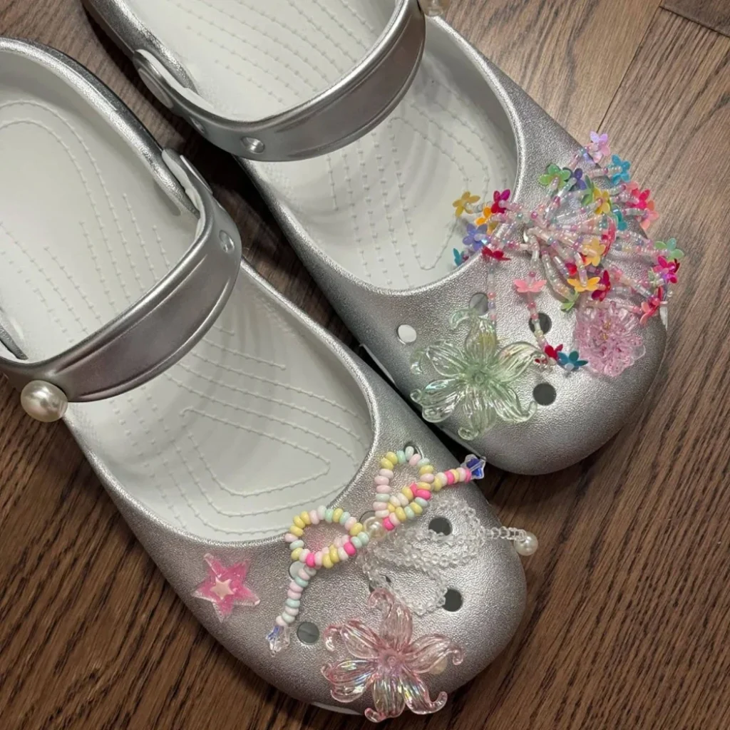 Summer Silver Slip-on Clogs Trendy Ins Style Ballet