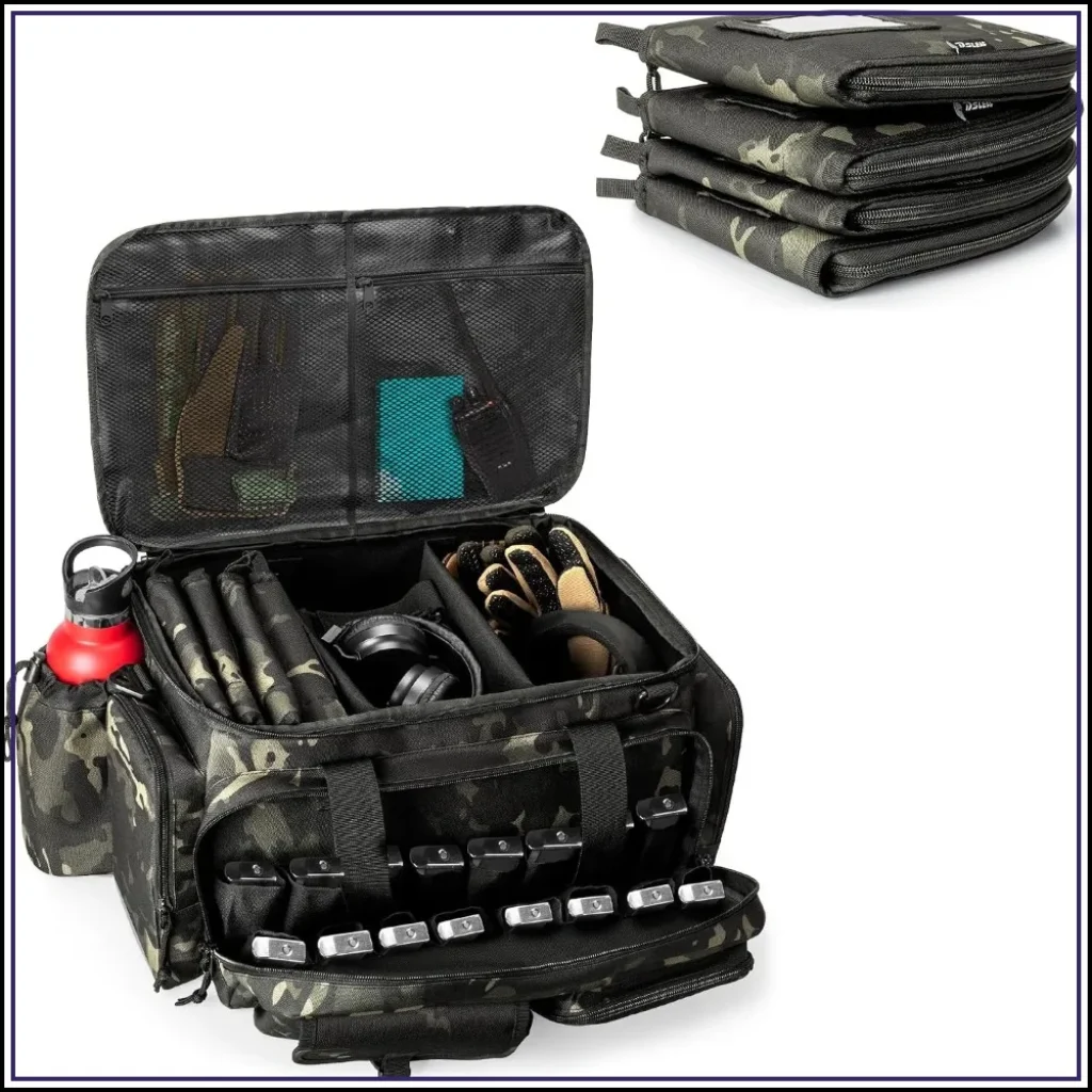 Tactical Pistol Range Bag 4 Pistol Cases, Padded