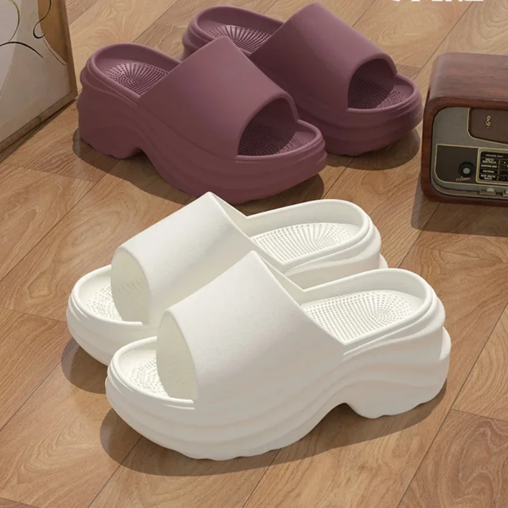 Thick Bottom Platform Solid Color Eva Slippers Woman
