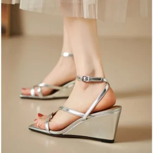 Thick-soled Summer Women’s Sandals 2025 Comfortable Wedge Gladiator