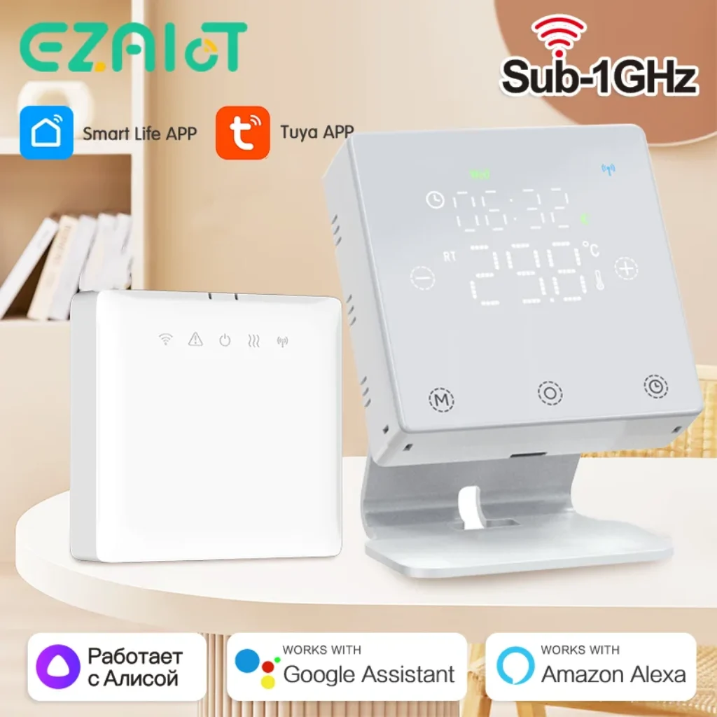 Tuya WiFi Wireless Thermostat Smart Home Battery/USB Powered