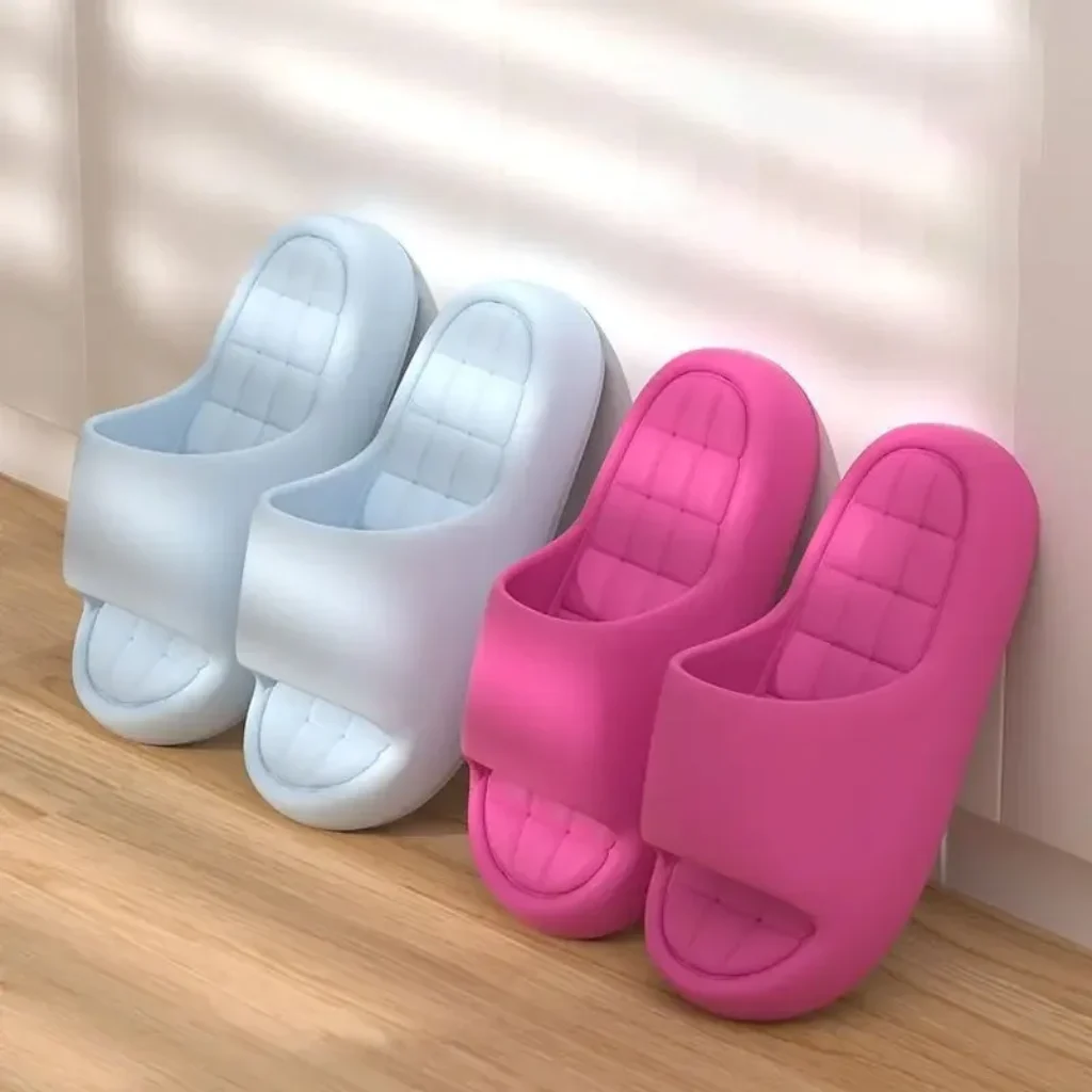Unisex Bathroom Slippers Soft Soles Summer Flat Heel