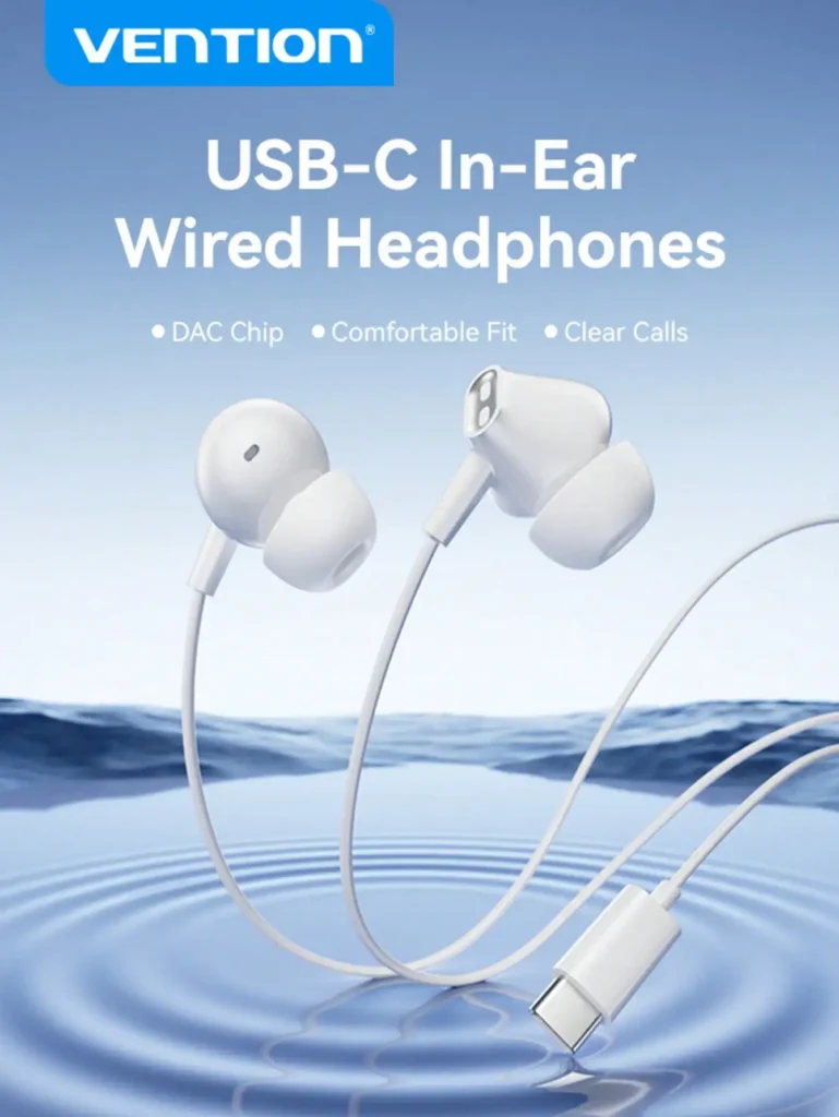 VENTION ECHO LITE USB-C In-Ear Wired Earbuds –