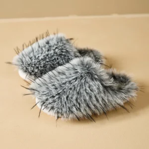 Winter Fluffy Women’s Slippers Home Flats Luxury Designer