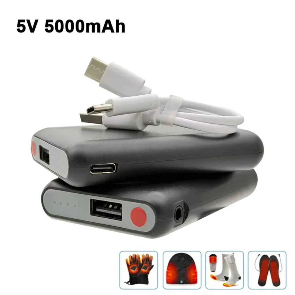 Winter Heated Socks Batteries 5V 5000mah Type-C Charging