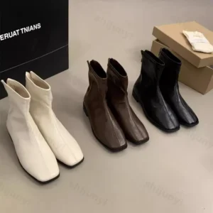 Women Ankle Boots 2025 Spring Autumn Fashion Square