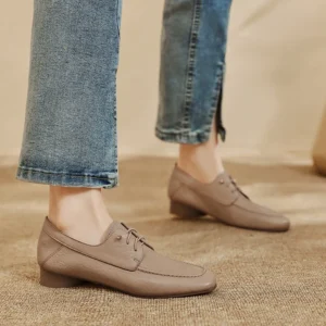 Women Casual Loafers Shoes Genuine Leather 2026 Spring