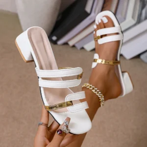 Women Flat Shoes 2025 Designer Luxury Buckle Fashion