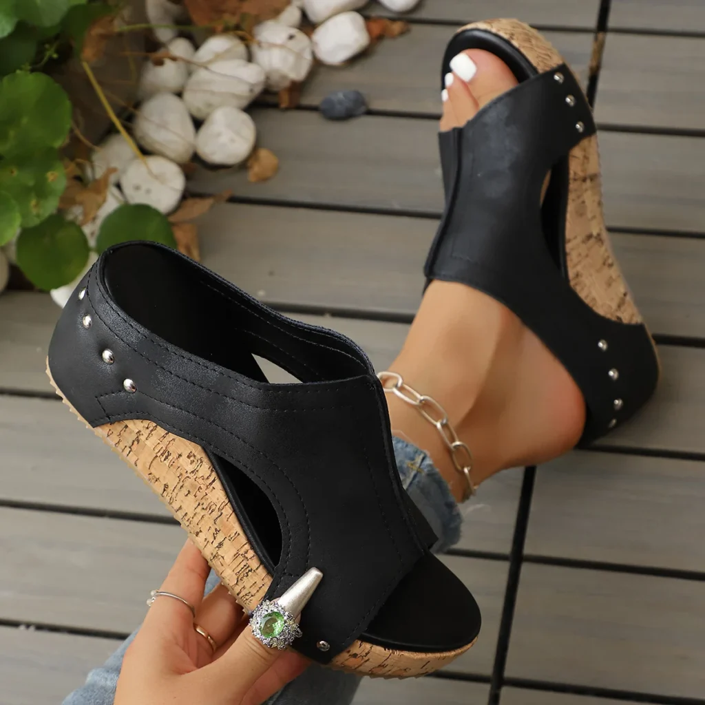 Women Slippers Platform 2026 Summer Wedges Sandals Peep
