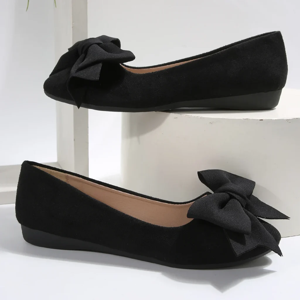 Women’s Bowtie Decor Soft Sole Ballet Flat Shoes