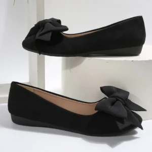 Women’s Bowtie Decor Soft Sole Ballet Flat Shoes