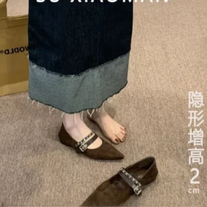 Women’s Flat Low-Cut Pointed Toe Hidden Height Shoes