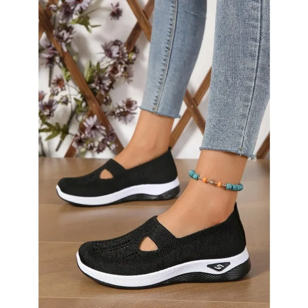 Women’s shoes Solid Color Breathable Sneakers, casual sneaker