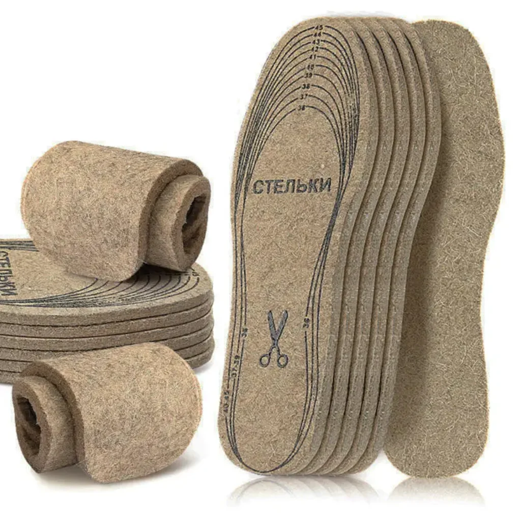 Wool Felt Wool Felt Thermal Insoles Sweat Absorbent