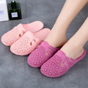 Wrap-Toe Breathable Slippers Summer Outdoor Perforated Shoes Home
