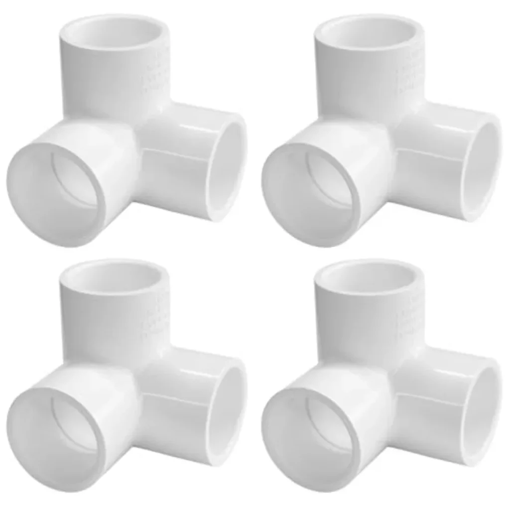 1-1/2″ Tee PVC Fitting 3 Way Elbow Connector,