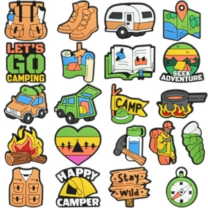 1/ Outdoor Camping Adventure PVC Shoe Charms Camper