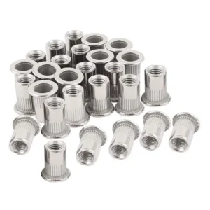 10/50/ Flat Head Threaded Rivet Insert Nutsert Cap
