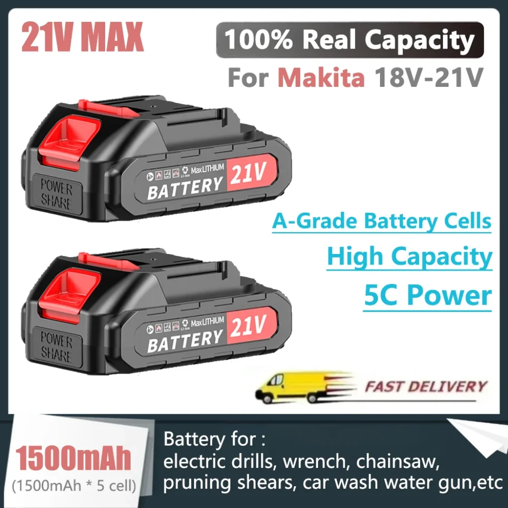 100% Real Capacity 21V 5C Power Rechargeable Battery