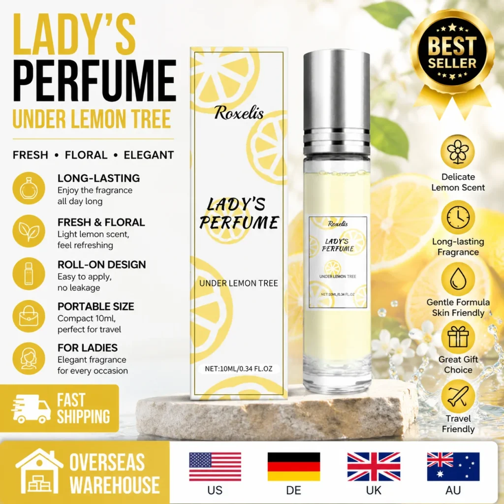 10ml Lemon Fragrance Roller Perfume Oil Women Long