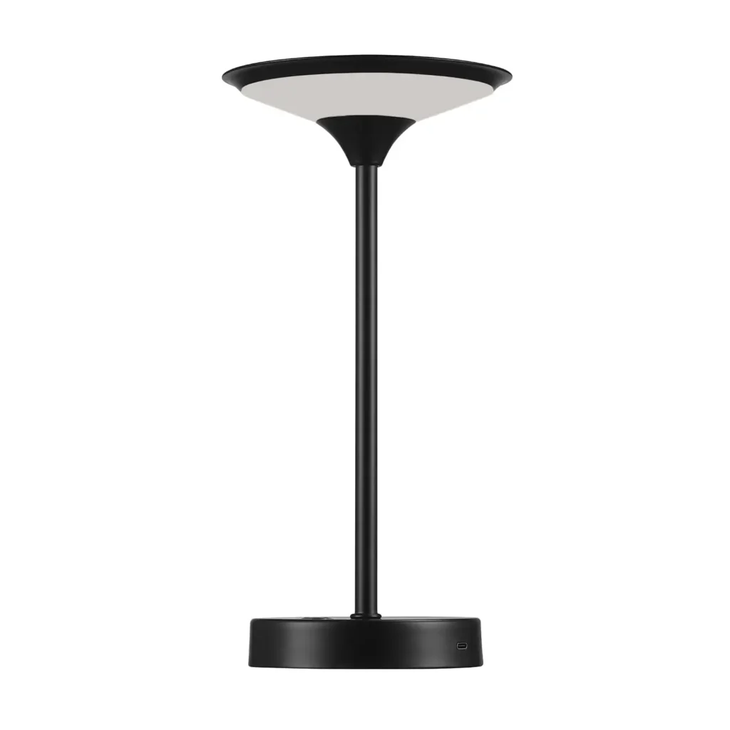 12 Inch Black 1.5W Integrated LED Outdoor Table