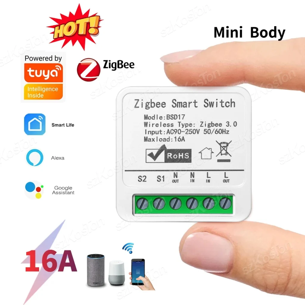 16A Tuya ZigBee Smart Switch Module Smart Home