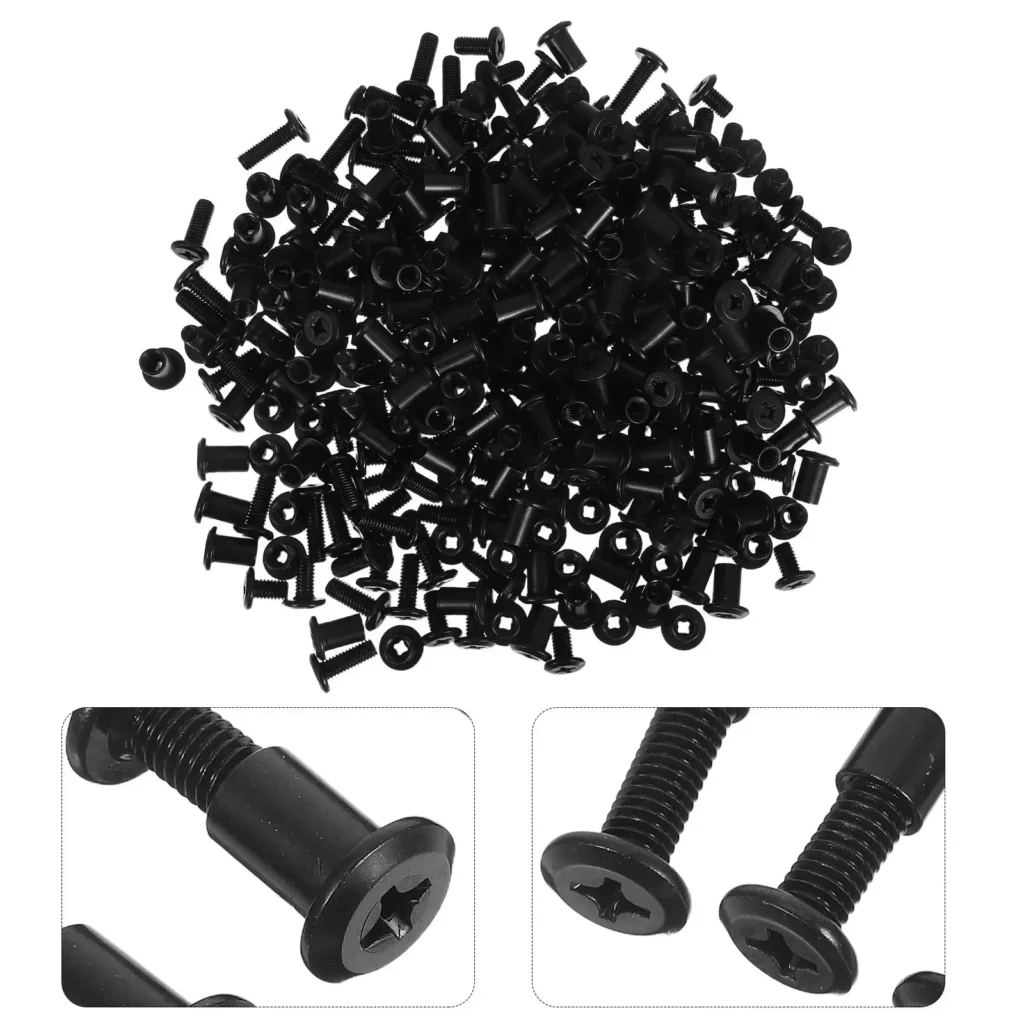 170Sets Sleek Finish Steel Cross Dowel Bolt Nut