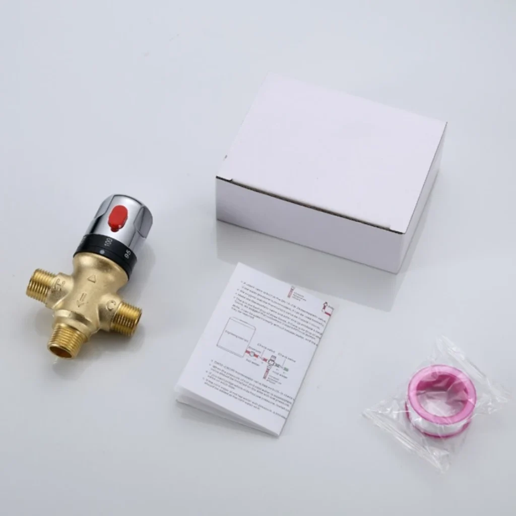 Brass Thermostatic Mixing Valve NPT Thread Surface Mount