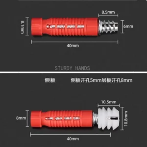 concealed fasteners wooden cabinets, 2-in-1 bolt connectors, furniture