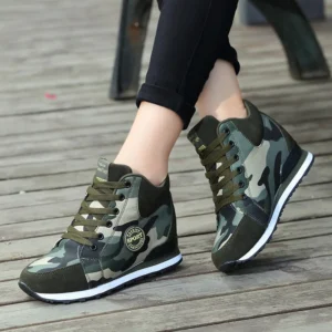 2022 Spring High Top Wedge Platform Sneakers Women