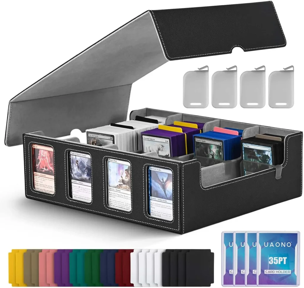 2400+ Card Storage Box Commander Display, Removable Cover,