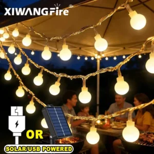 3-10M Solar/USB/Battery String Lights, Fairy Globe Ball LED,