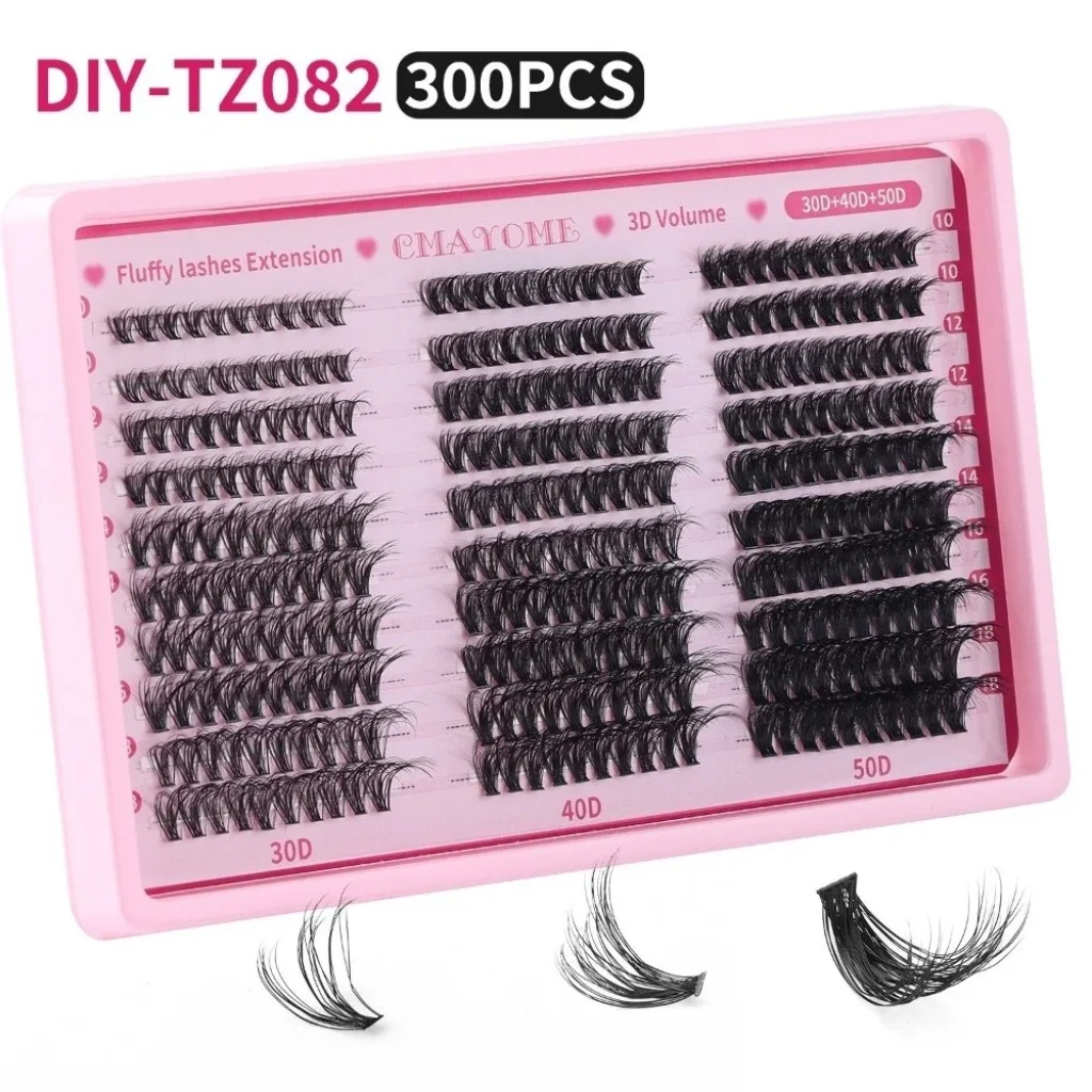 Bond Seal False Eyelashes Natural Look 30-Row Large