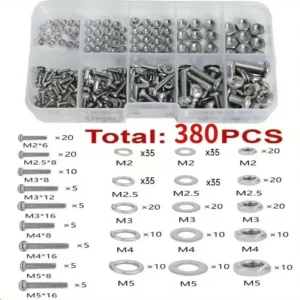 /boxed M2-M5 round head cross bolt screw nut