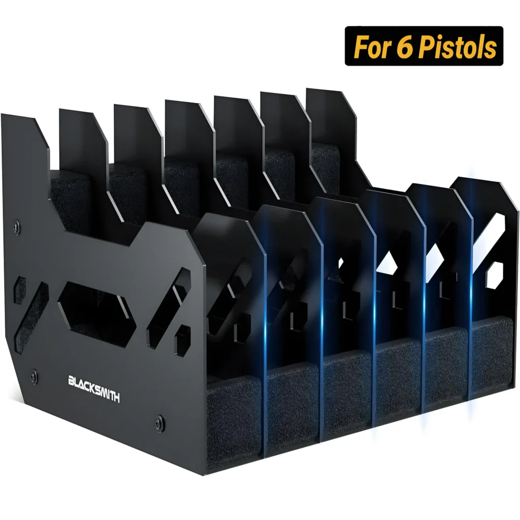 6 Slots Foam Gun Rack Pistol Rack Revolver