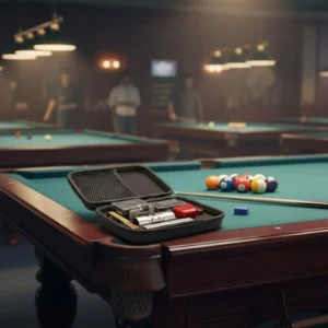 Billiard Cue Tip Repair Set Portable Case Pool