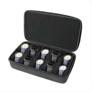 A40I 10 Slots Hard Shell Watch Storage Box,
